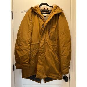 Old Navy Men’s Water-Resistant Hooded Faux-Fur‎ Parka Jacket Size XL Tall Brown